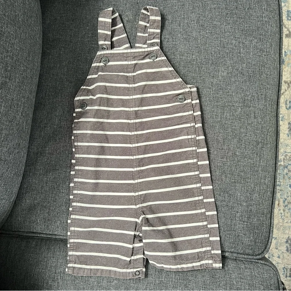 Carter's Charcoal Striped Overalls